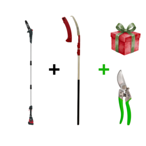 KIT DEL POTATORE potatore su asta CRAMER + seghetto su asta telescopica FORESTAL + forbice in regalo